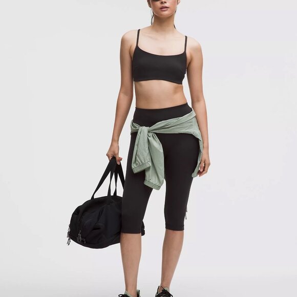 lululemon Women's Wunder Train High Rise Black Capri Leggings 2 - Picture 1 of 13